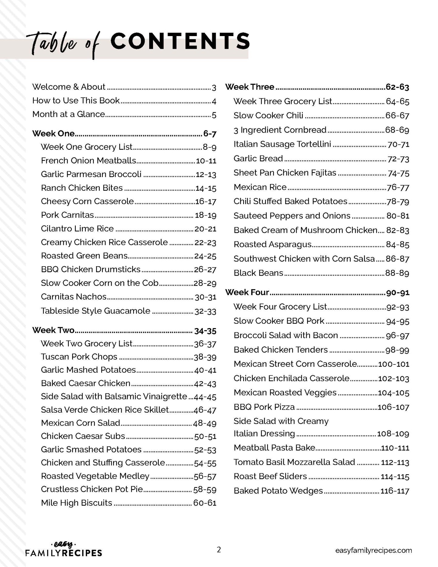 Meal Plan Cookbook - Volume 1