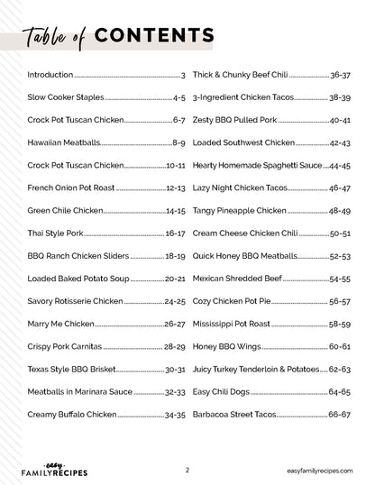 Busy Night - Slow Cooker Recipes